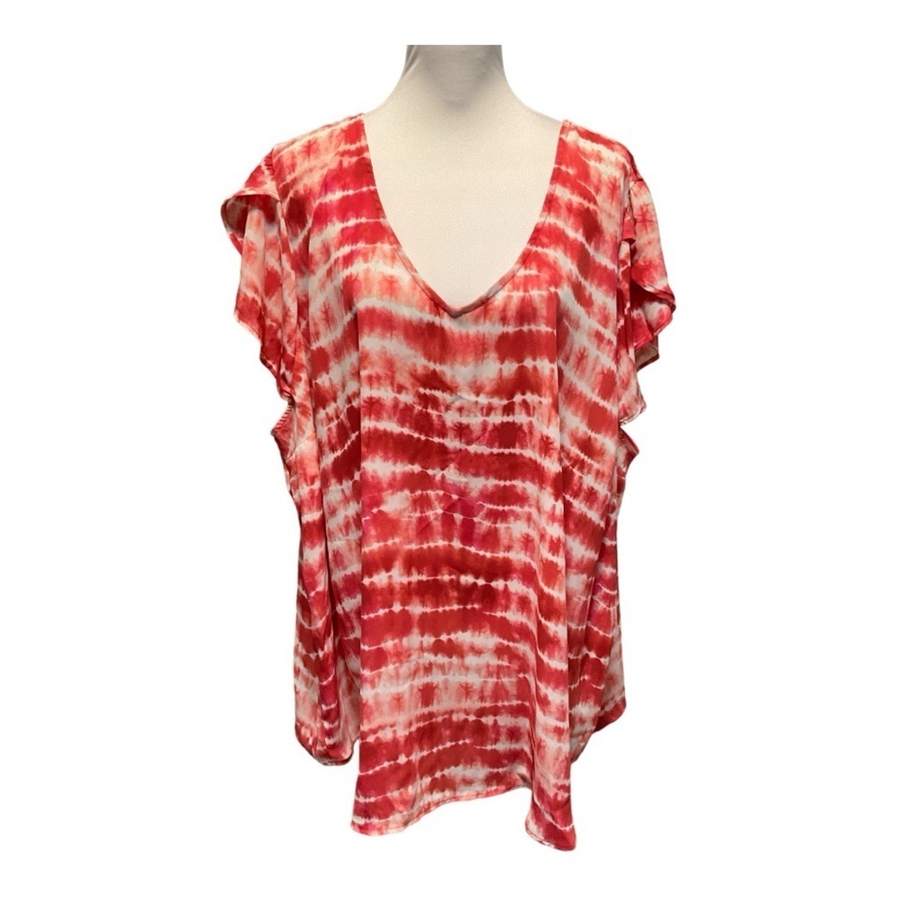 Torrid Georgette Tulip Sleeve Top Size 5 - Picture 2 of 11